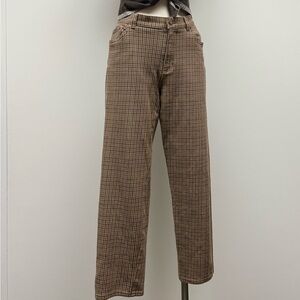 Vtg Plaid wide-leg pant